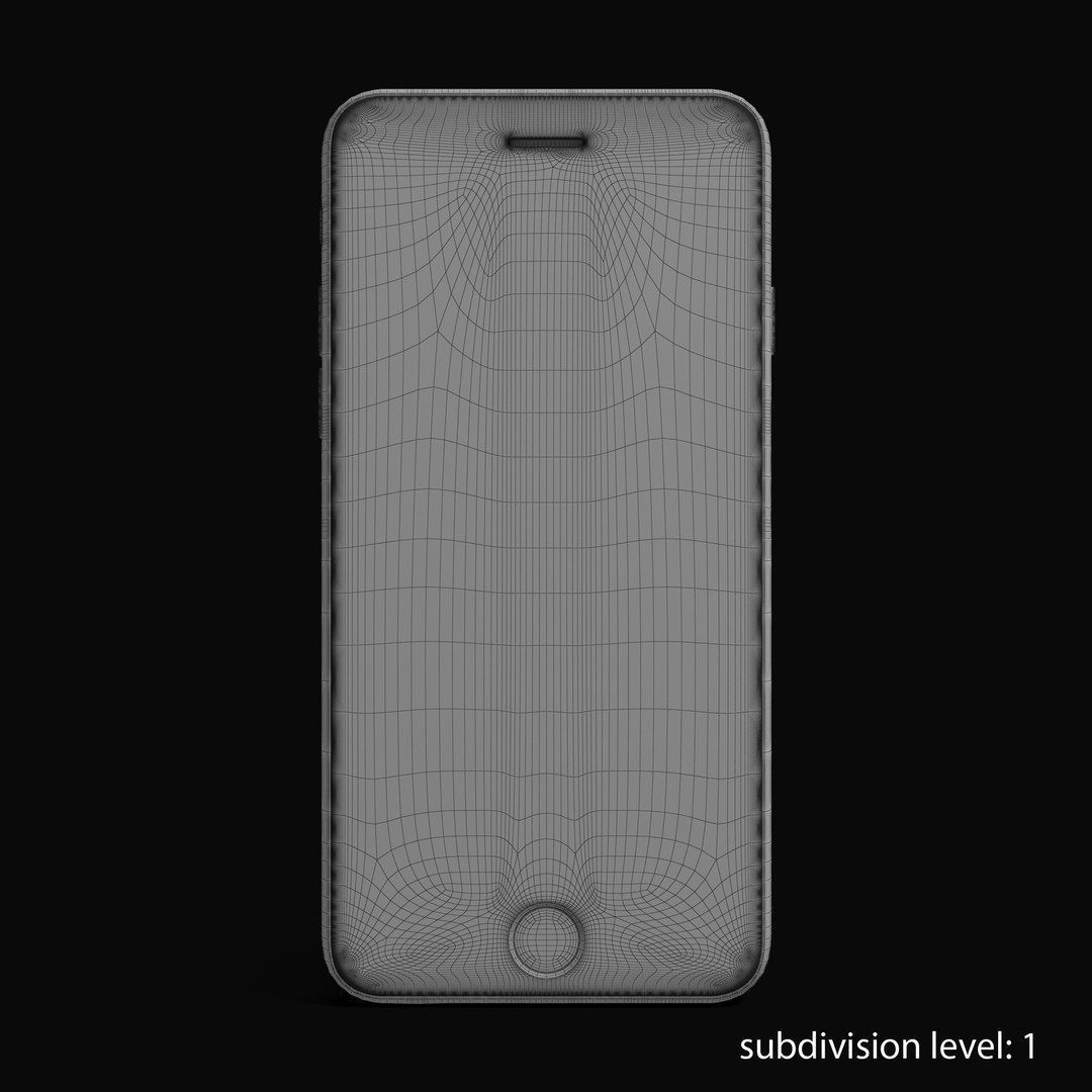 Apple iPhone 6 Gold Low-poly 3D model_29