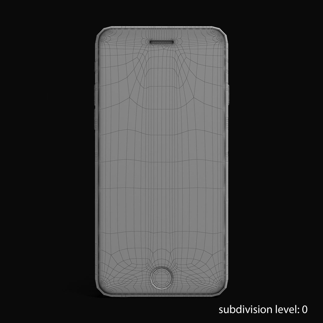 Apple iPhone 6 Gold Low-poly 3D model_28