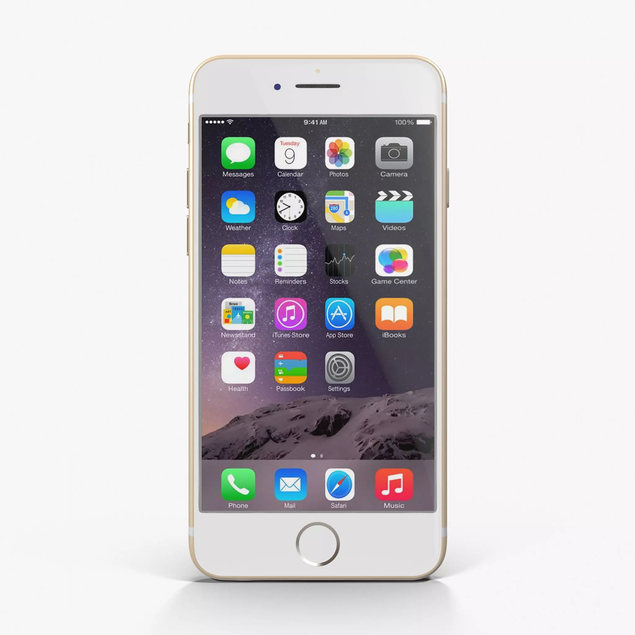 Apple iPhone 6 Gold Low-poly 3D model_0