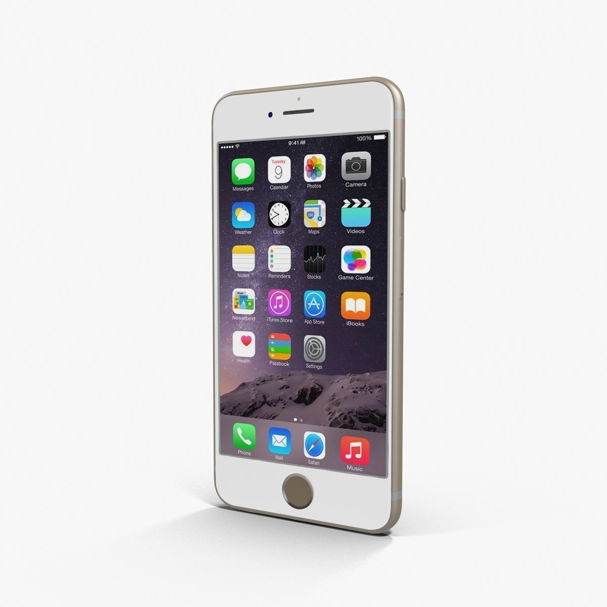 Apple iPhone 6 Gold Low-poly 3D model_8
