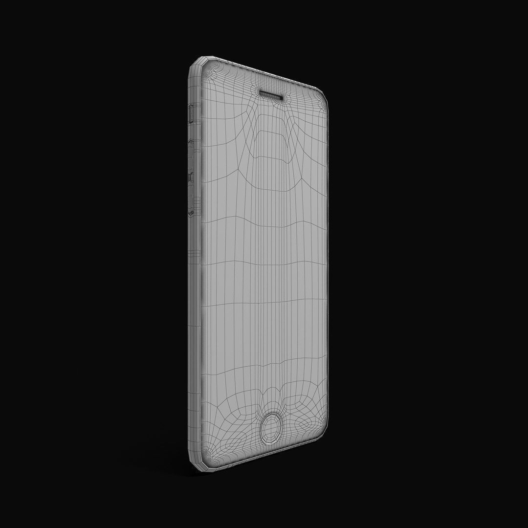 Apple iPhone 6 Gold Low-poly 3D model_25