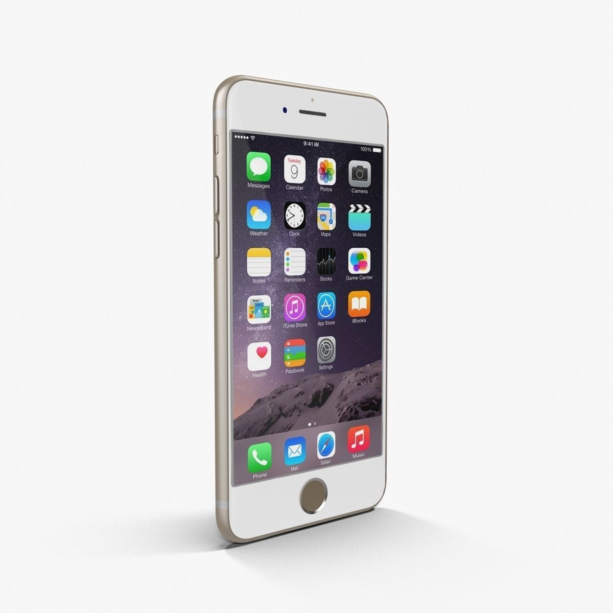 Apple iPhone 6 Gold Low-poly 3D model_10