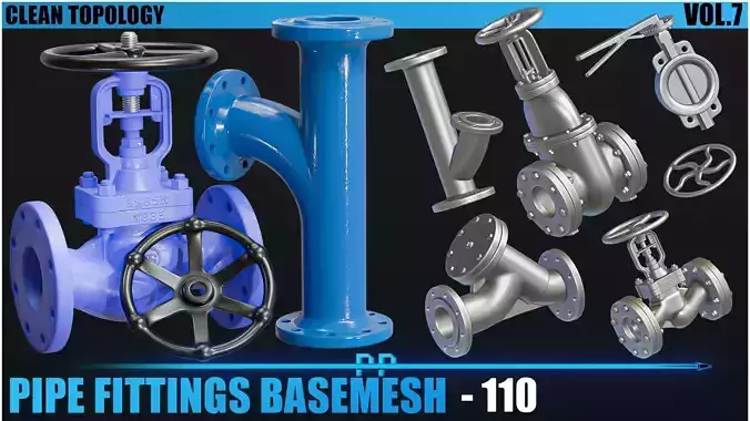 110 Pipe Fitting Basemesh