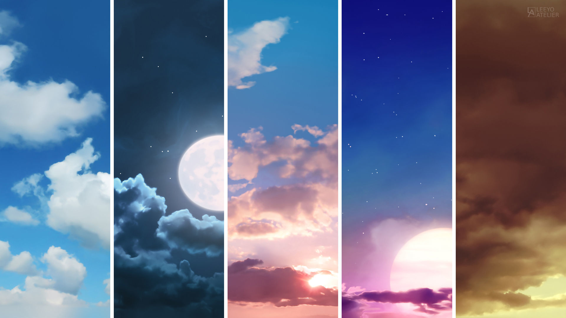 Skies 2 - Stylized - Panoramas 360 degree Texture_1