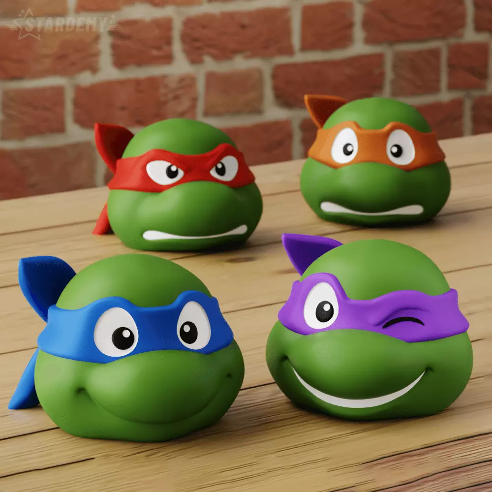 Ninja Turtles Table Decor 4 models 3D print model 3D print model_0