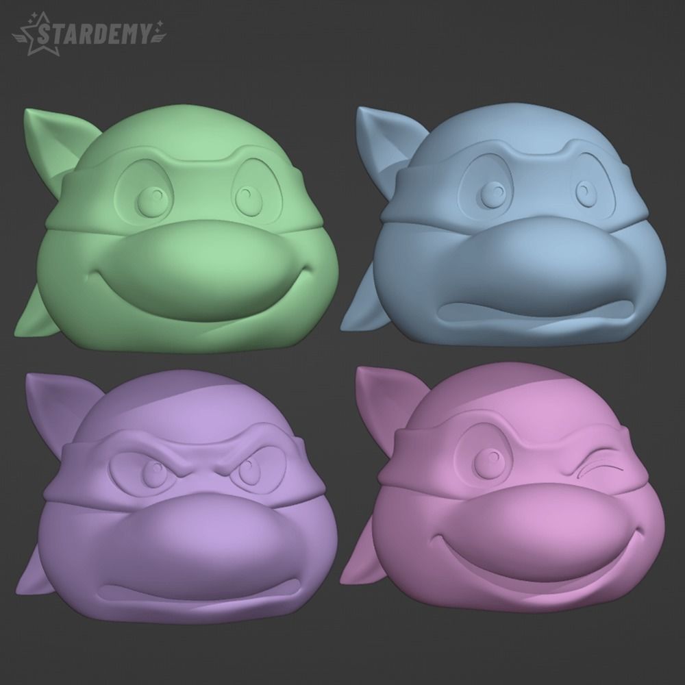 Ninja Turtles Table Decor 4 models 3D print model 3D print model_6
