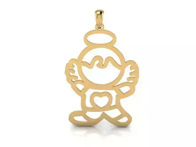 Love Angel Boy Pendant 3DM STL OBJ