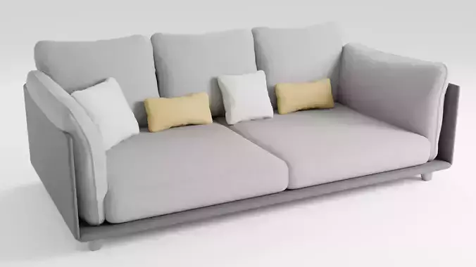 Modern style sofa made of dark fabric