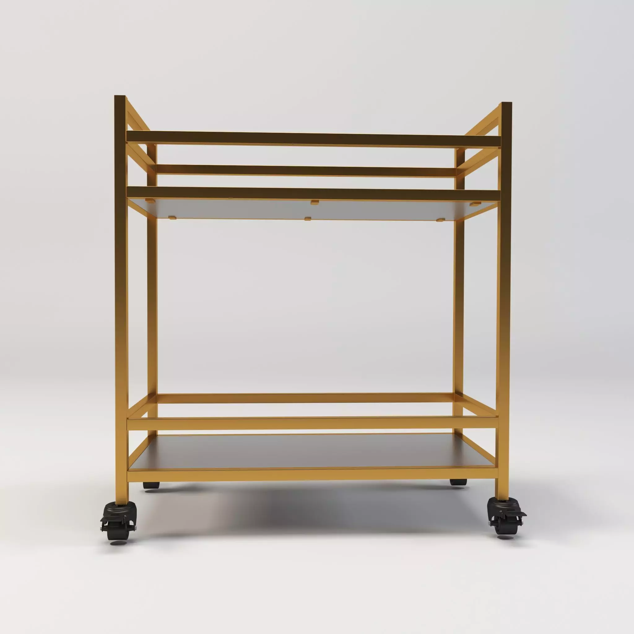 serving trolley cart Low-poly 3D model