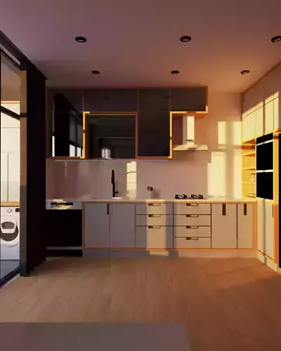 3D Model of a modern kitchen 3D model