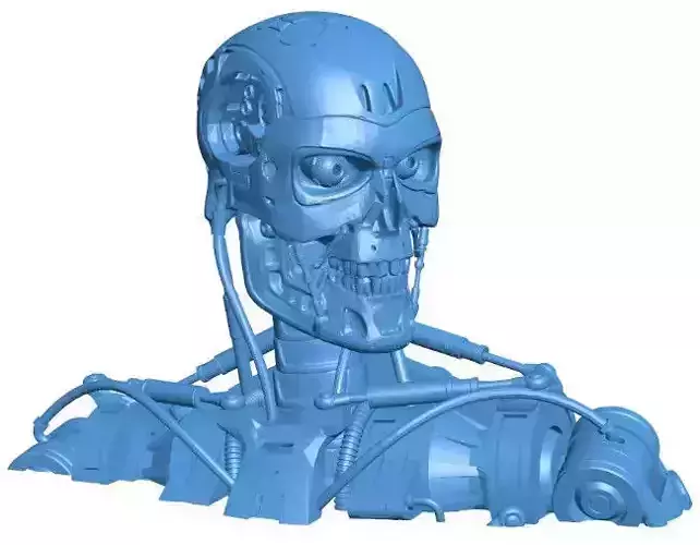 Robot T-800 bust 3D model