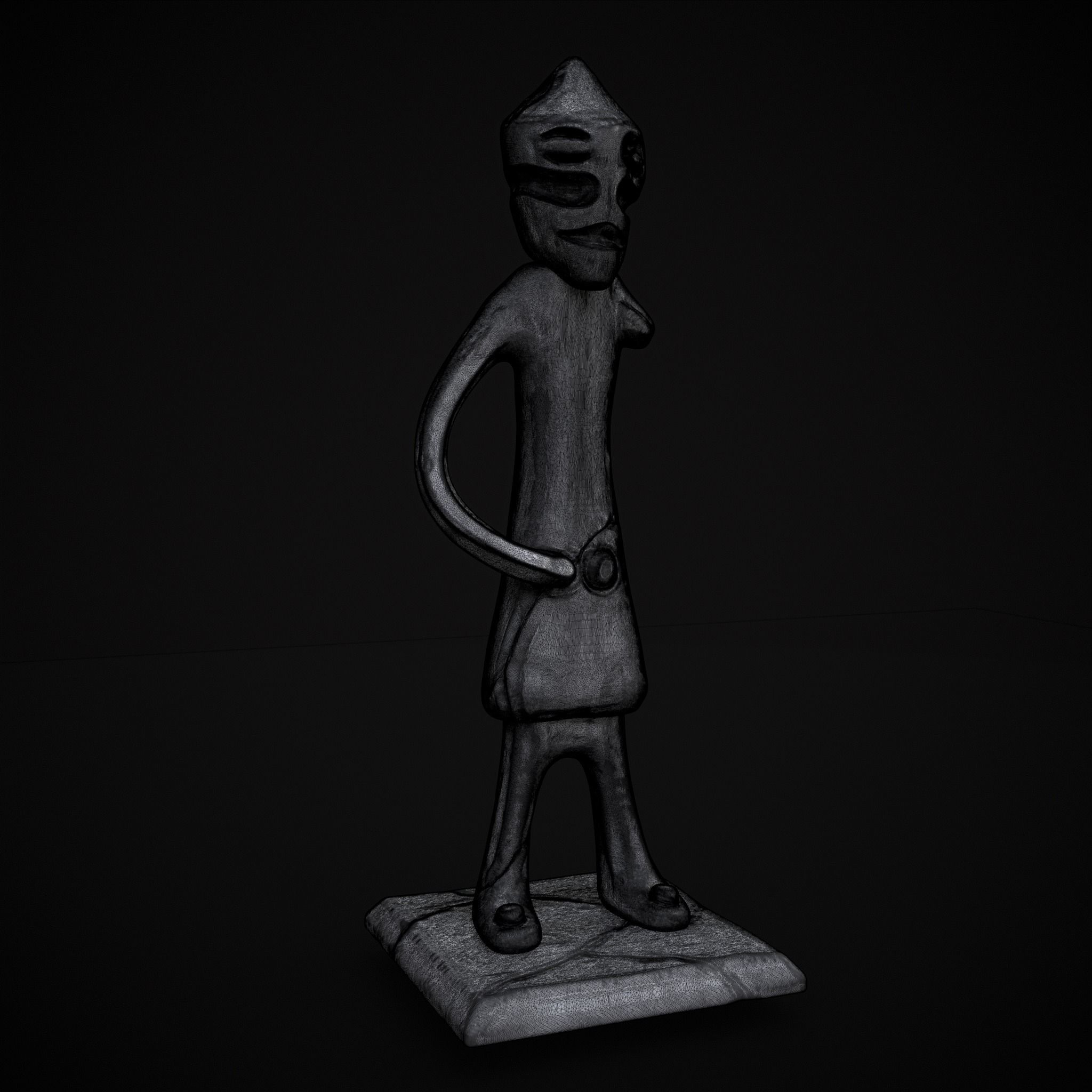 Standing God Statue 3D print model_2