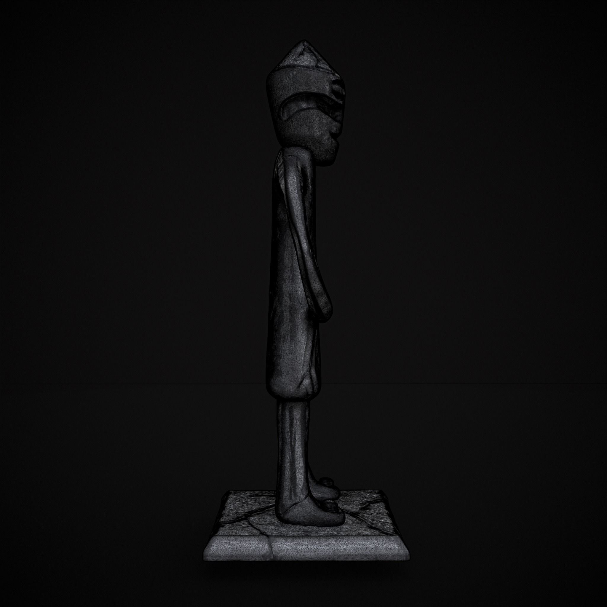 Standing God Statue 3D print model_6