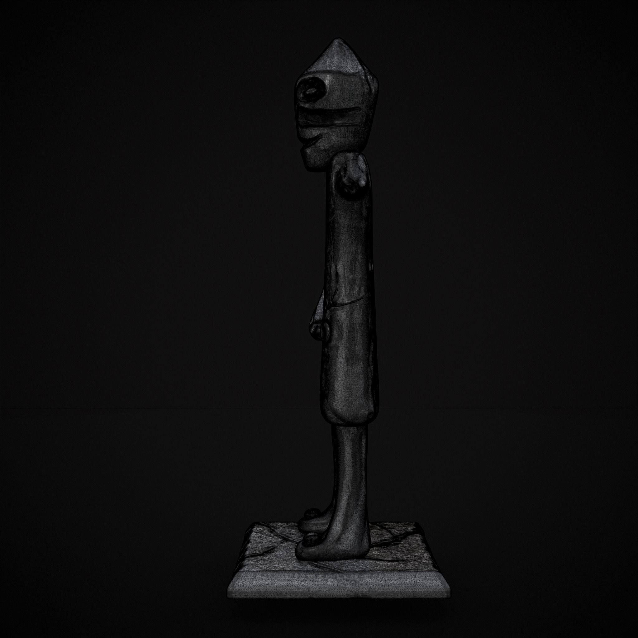Standing God Statue 3D print model_12