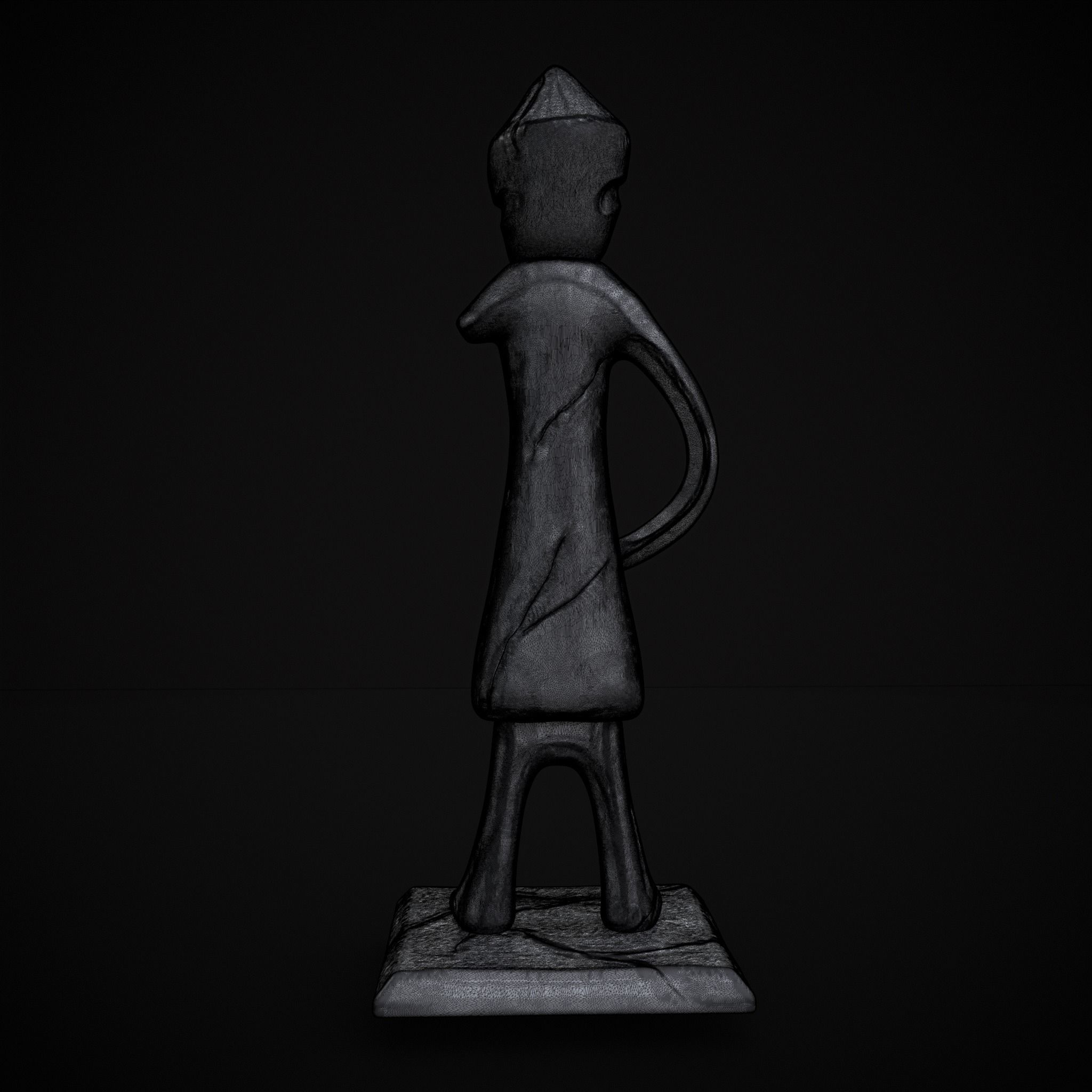 Standing God Statue 3D print model_10