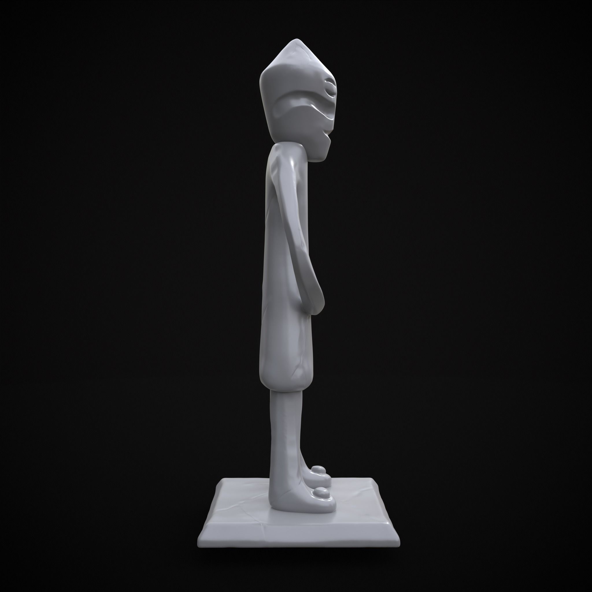 Standing God Statue 3D print model_5