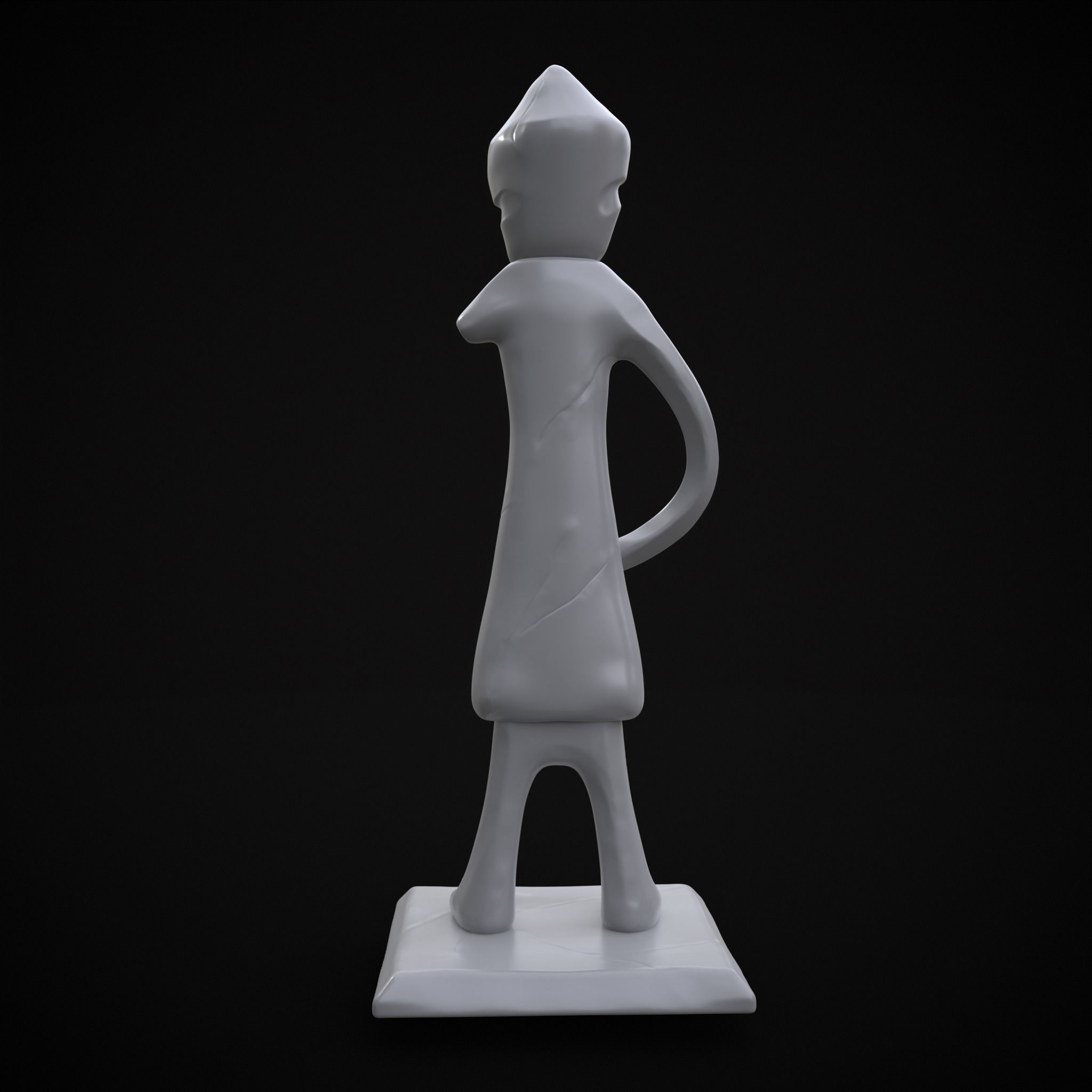 Standing God Statue 3D print model_9