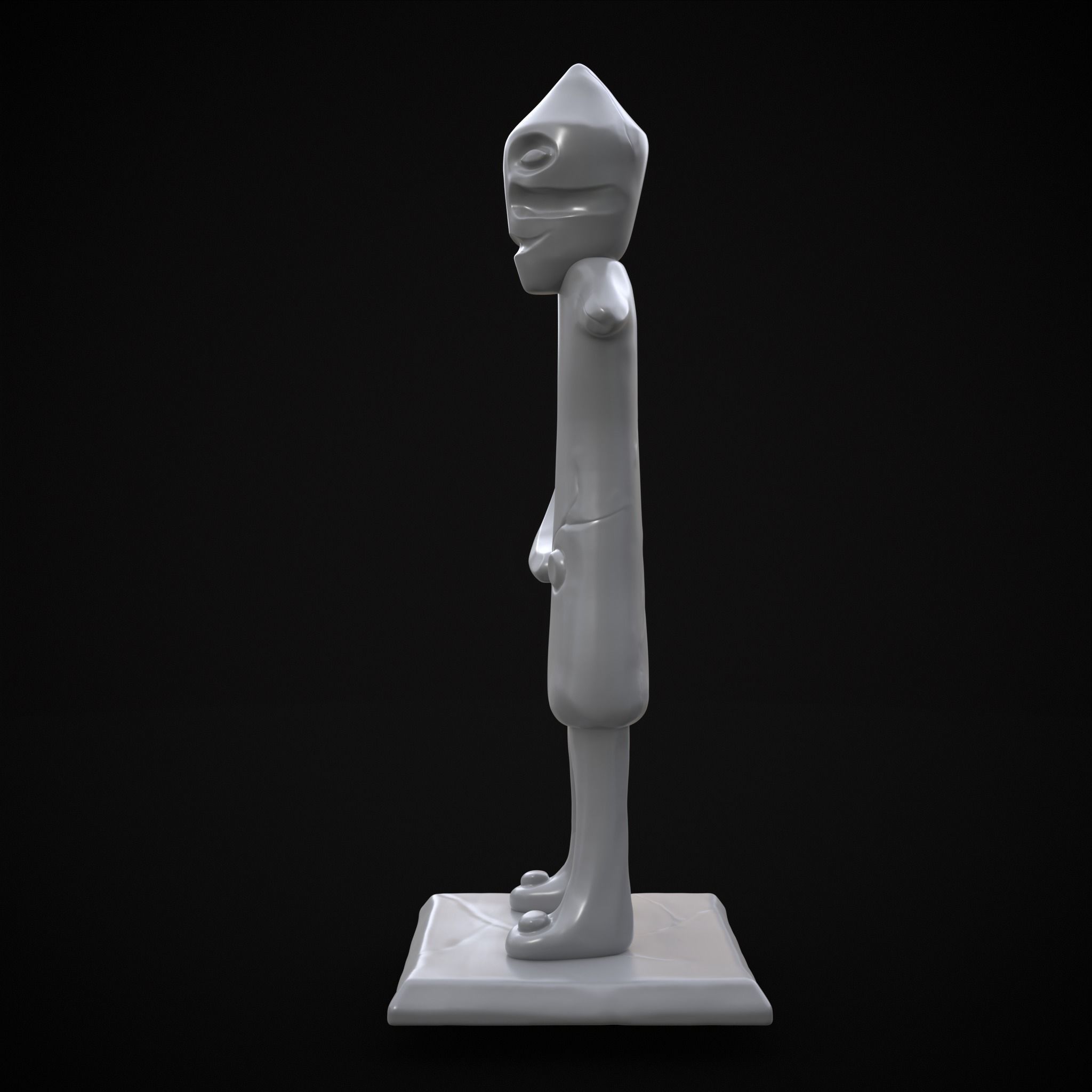 Standing God Statue 3D print model_11
