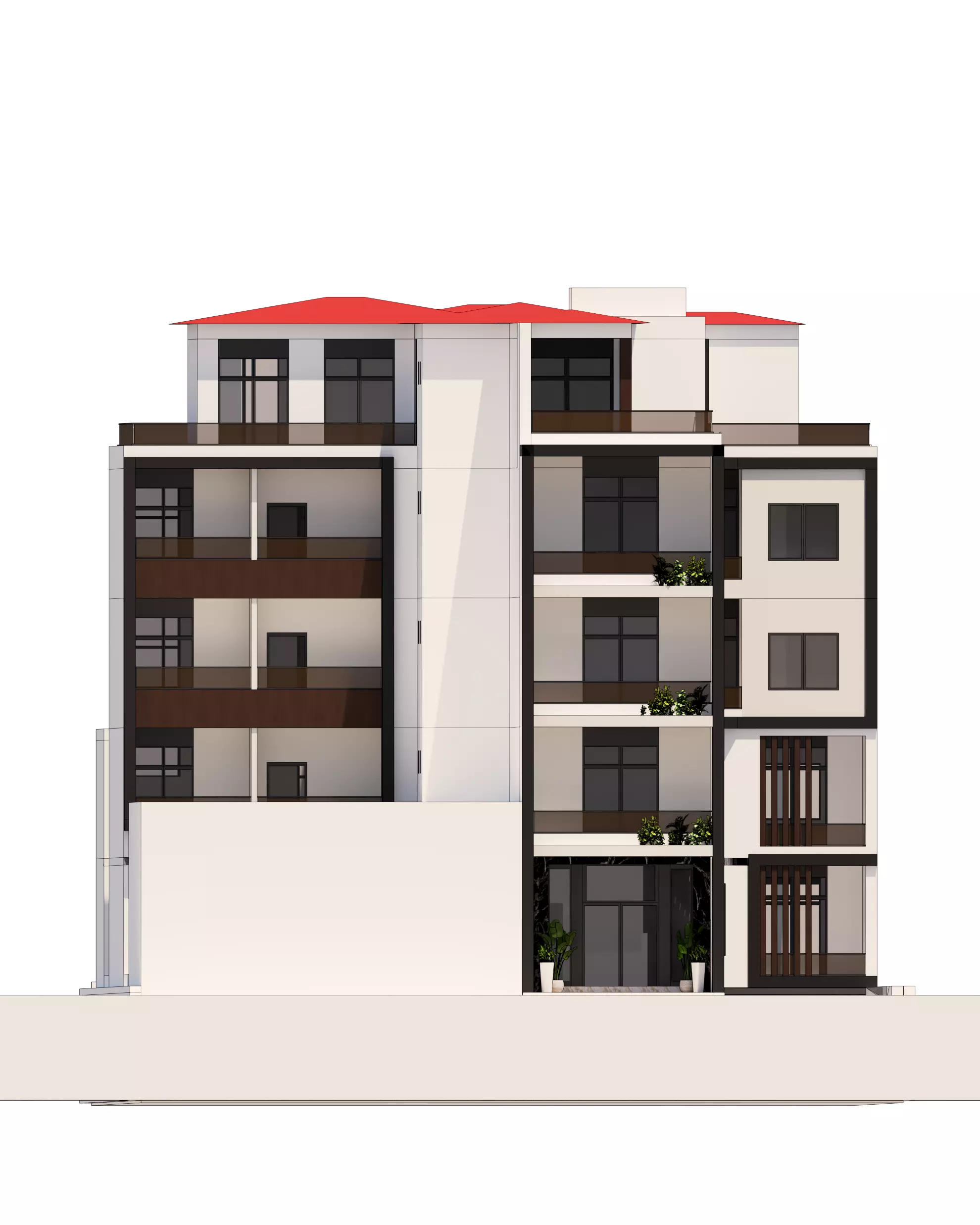 Building Real Estate model with Floor plans  3D model_0