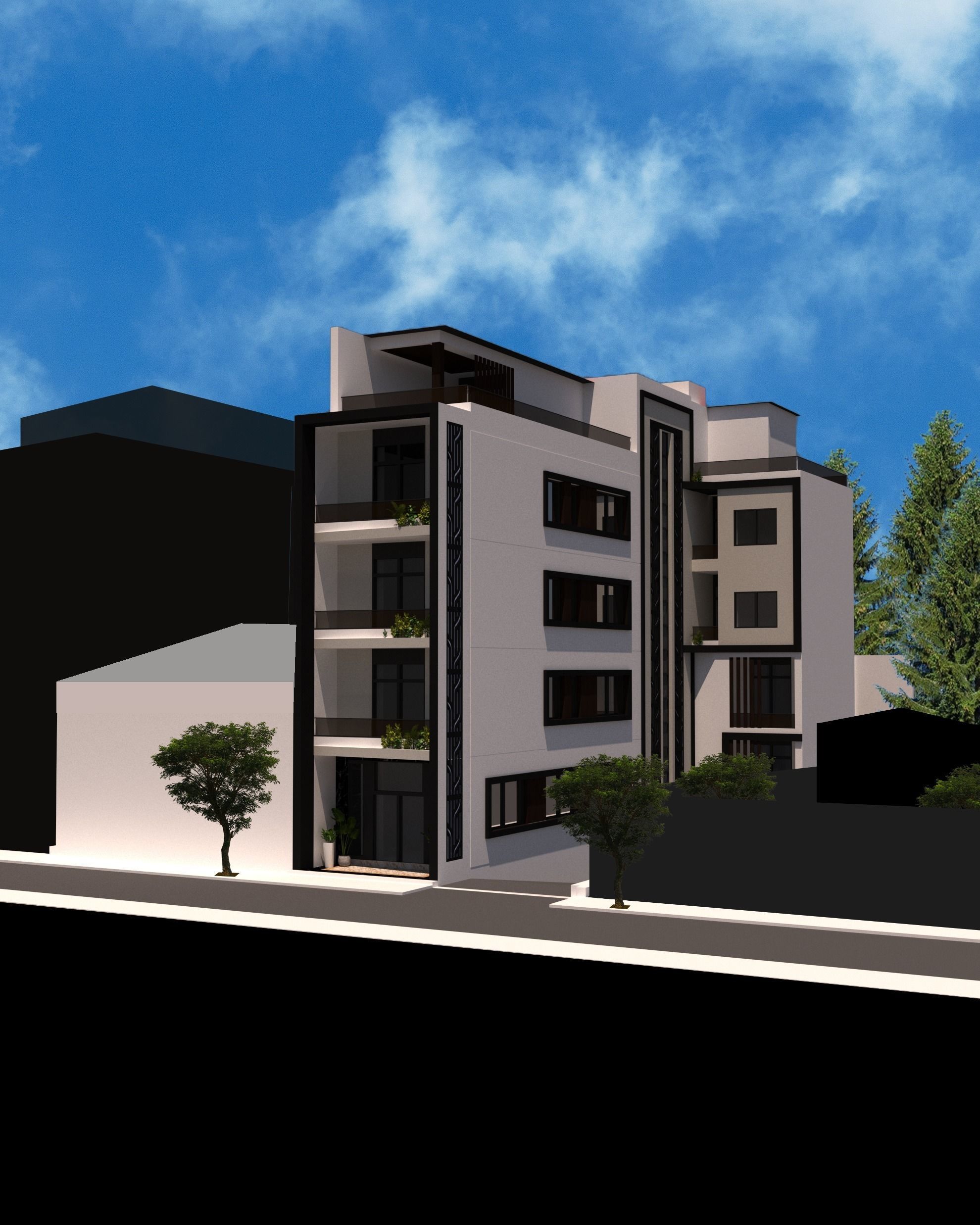 Building Real Estate model with Floor plans  3D model_4