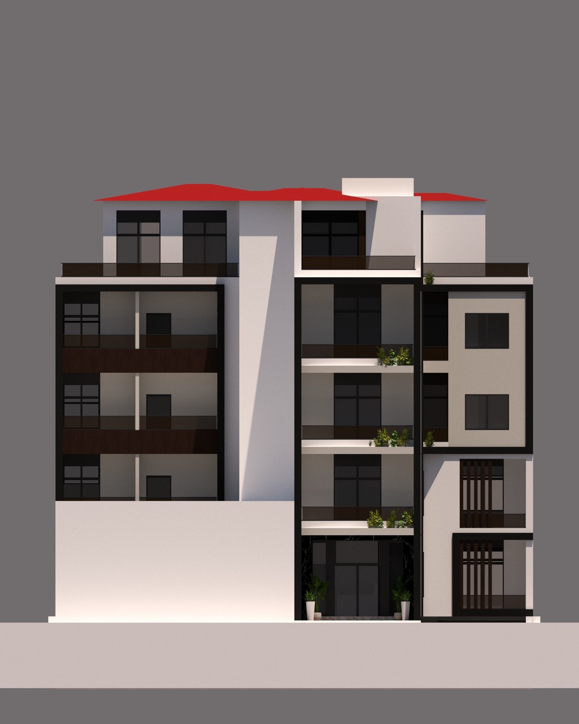 Building Real Estate model with Floor plans  3D model_2