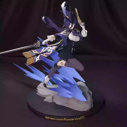 Clorinde from Genshin Impact 4 versions