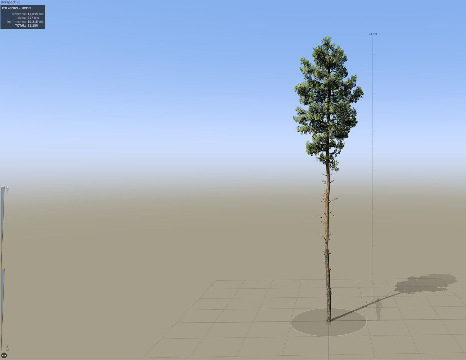 Pine Foliage Collection Game Ready - Low Poly Low-poly 3D model_27