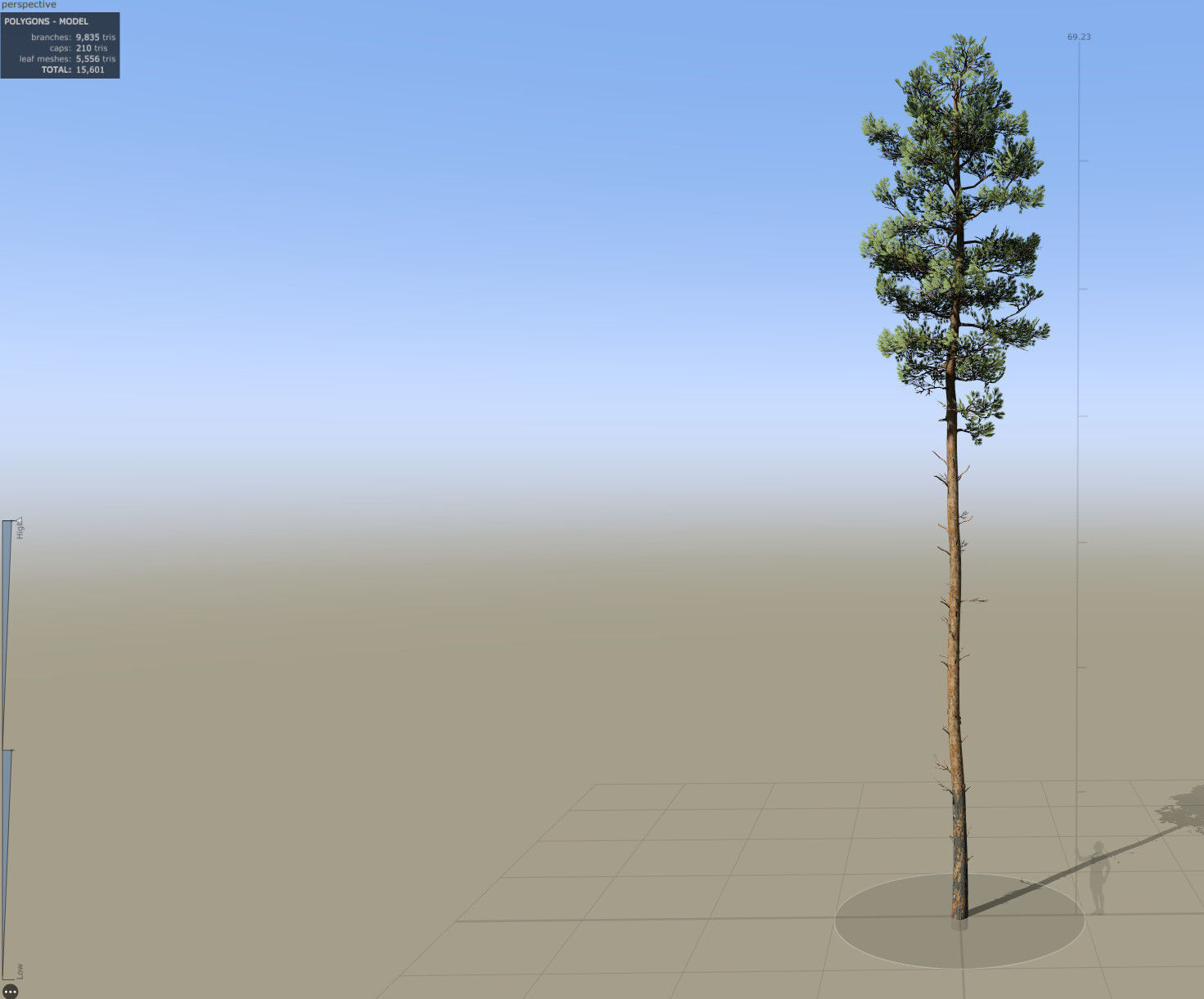 Pine Foliage Collection Game Ready - Low Poly Low-poly 3D model_10