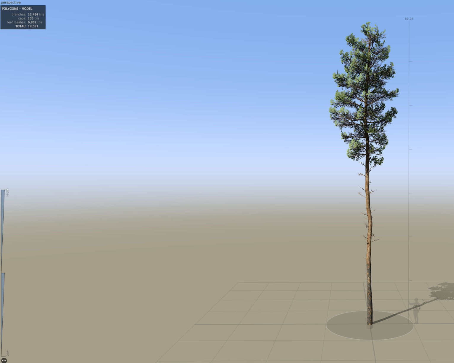 Pine Foliage Collection Game Ready - Low Poly Low-poly 3D model_13