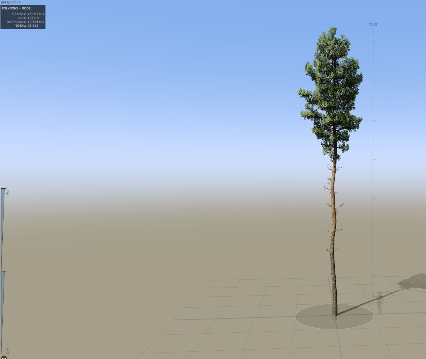 Pine Foliage Collection Game Ready - Low Poly Low-poly 3D model_8