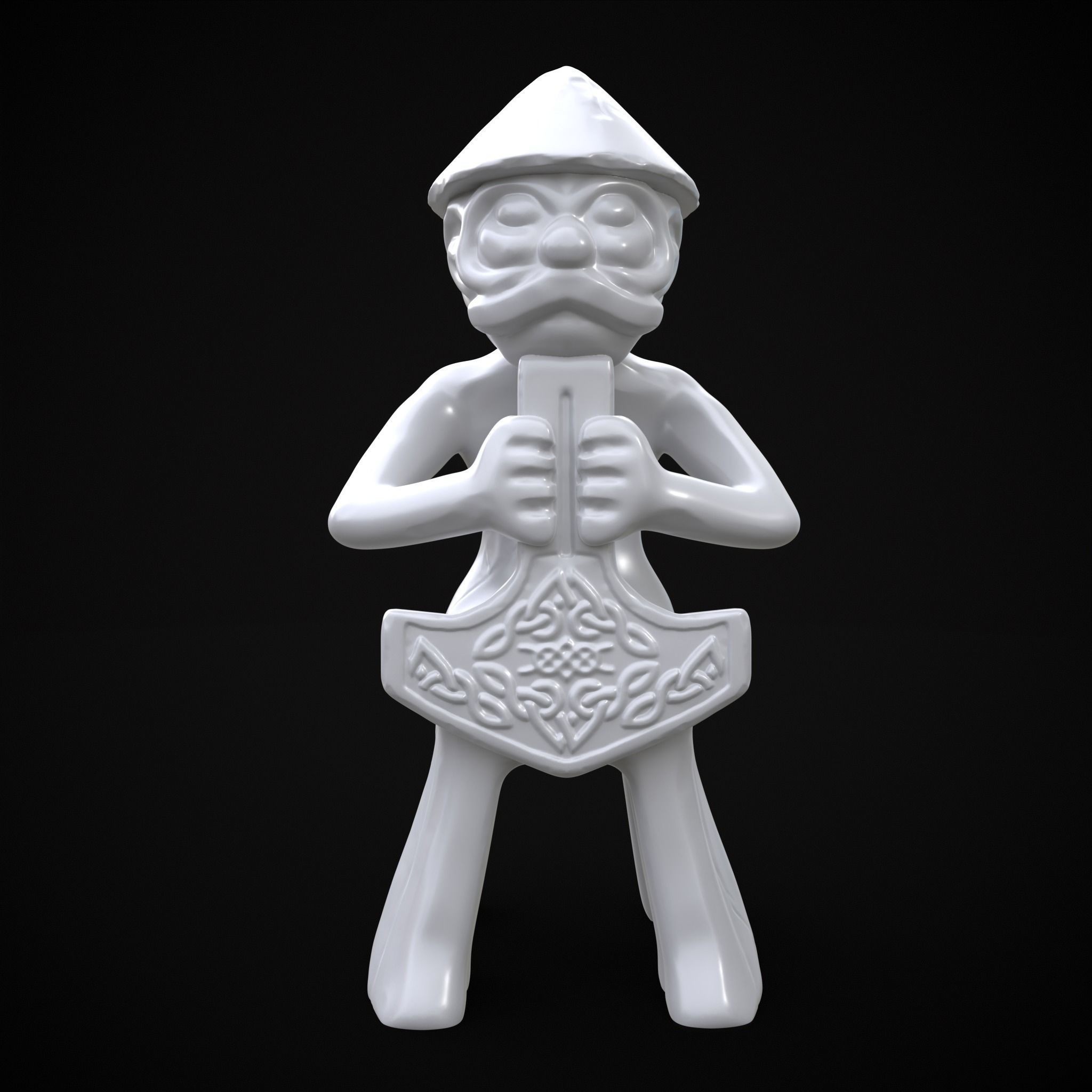 Holding God Statue 3D print model_3