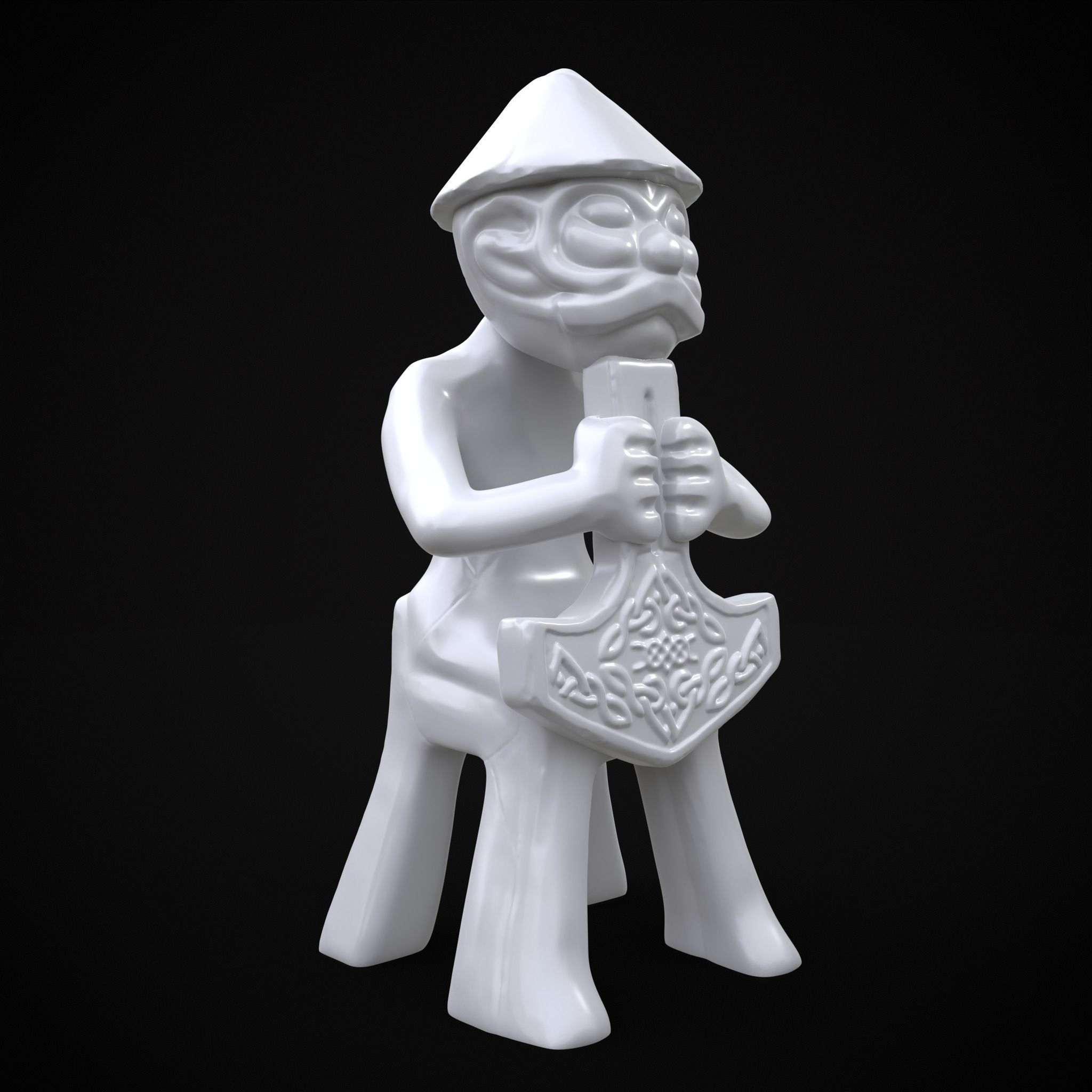 Holding God Statue 3D print model_5