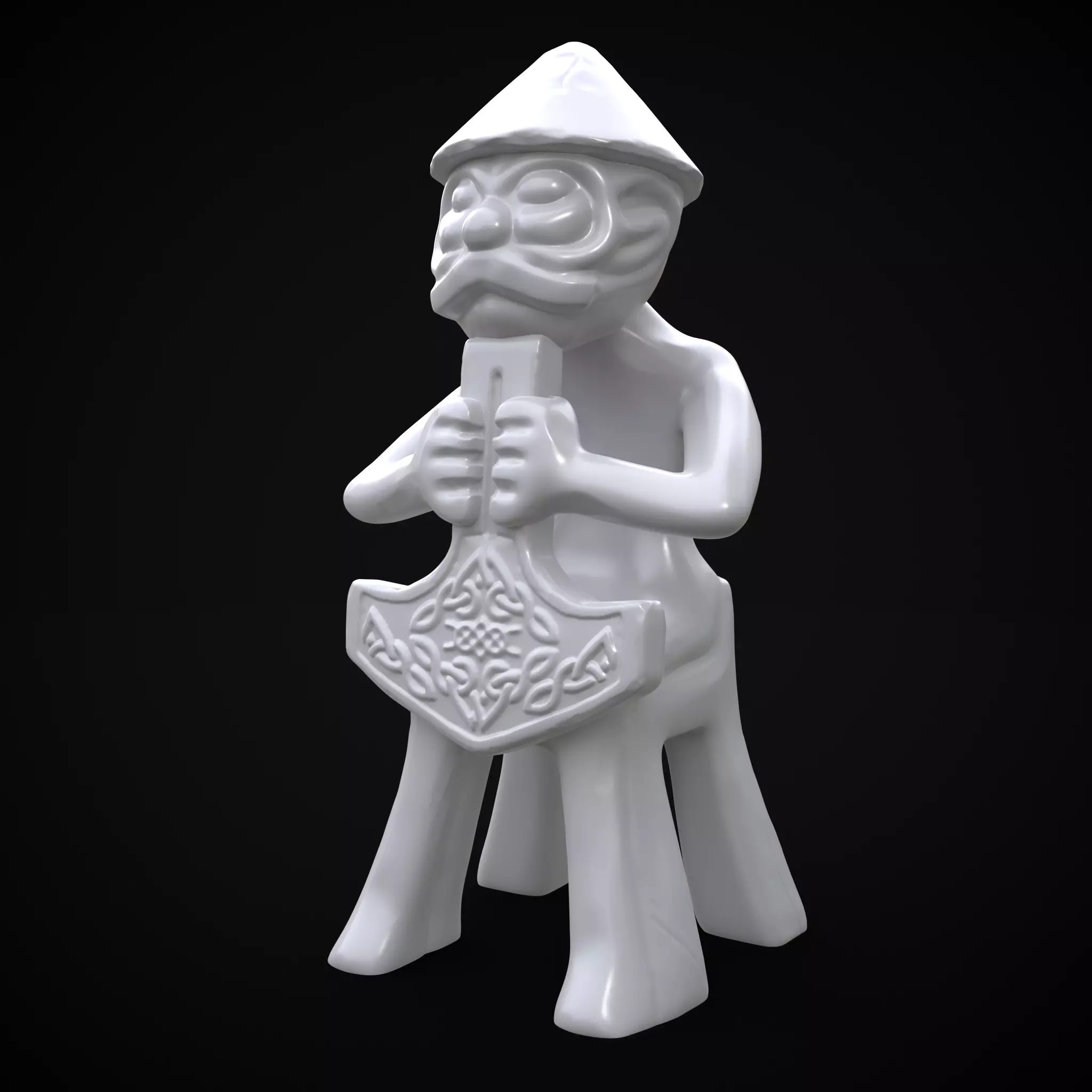 Holding God Statue 3D print model_0