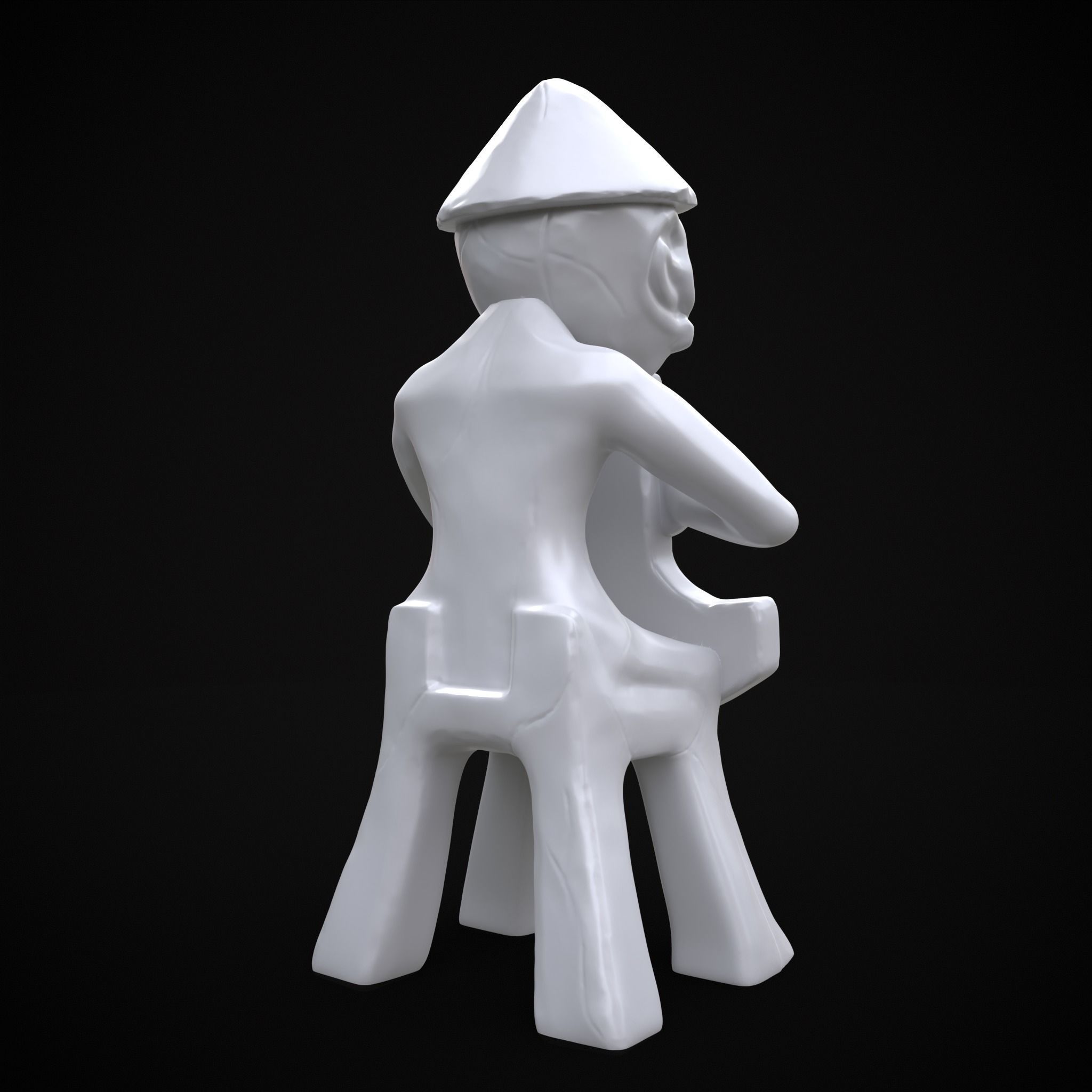 Holding God Statue 3D print model_9