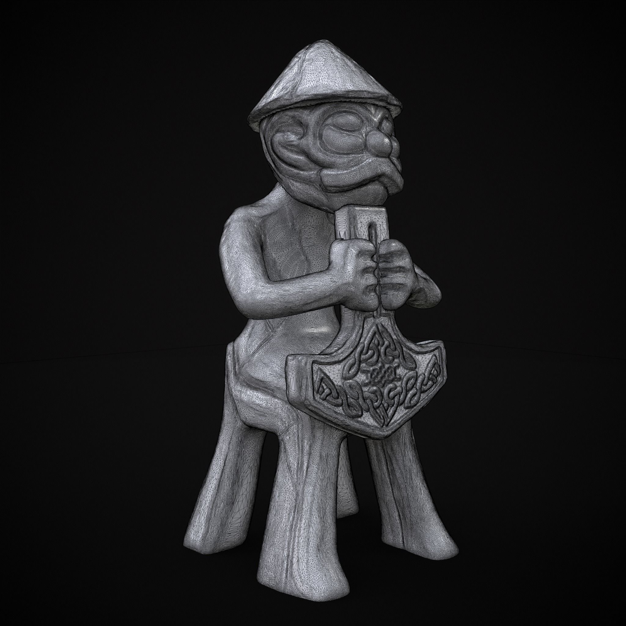 Holding God Statue 3D print model_6