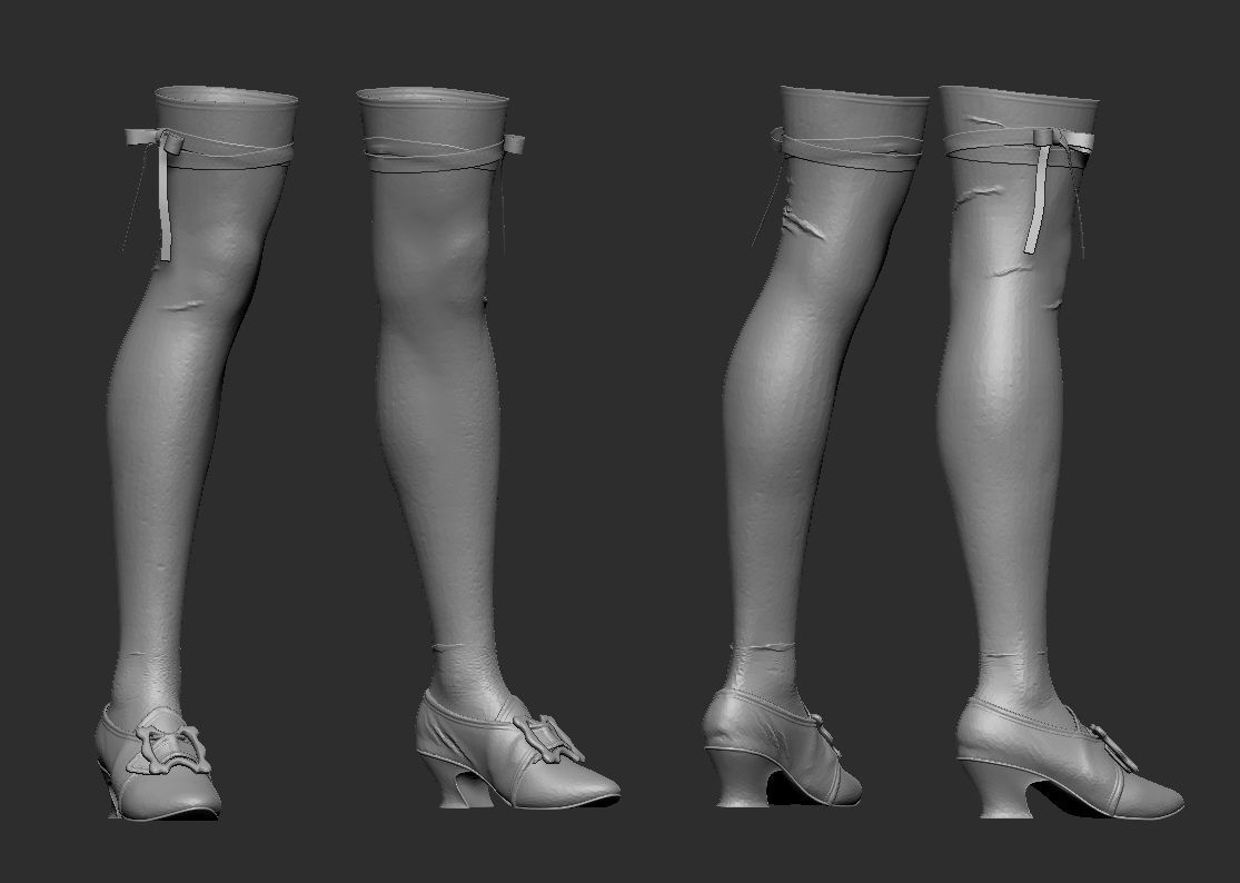 18th century outfit - Marvelous Designer project and OBJ 3D model_8