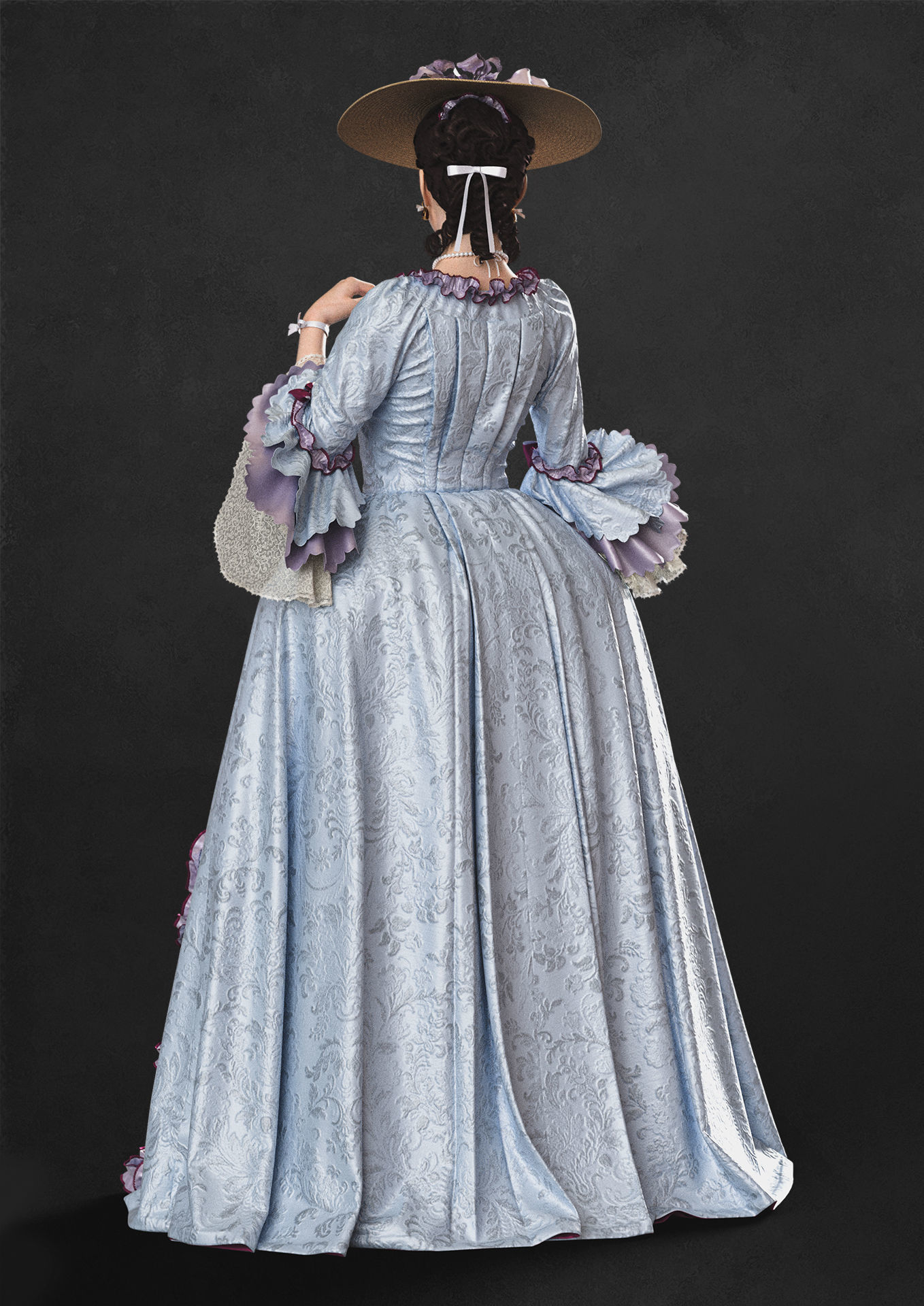 18th century outfit - Marvelous Designer project and OBJ 3D model_3