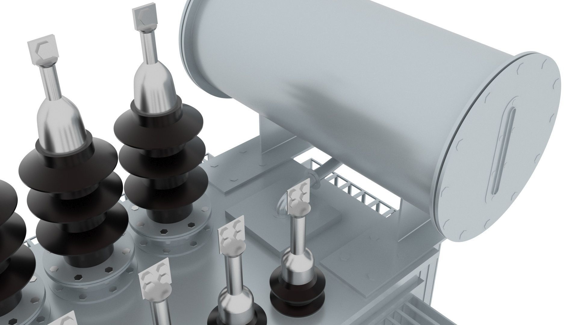 Three Phase Electric Transformer 3D model_11