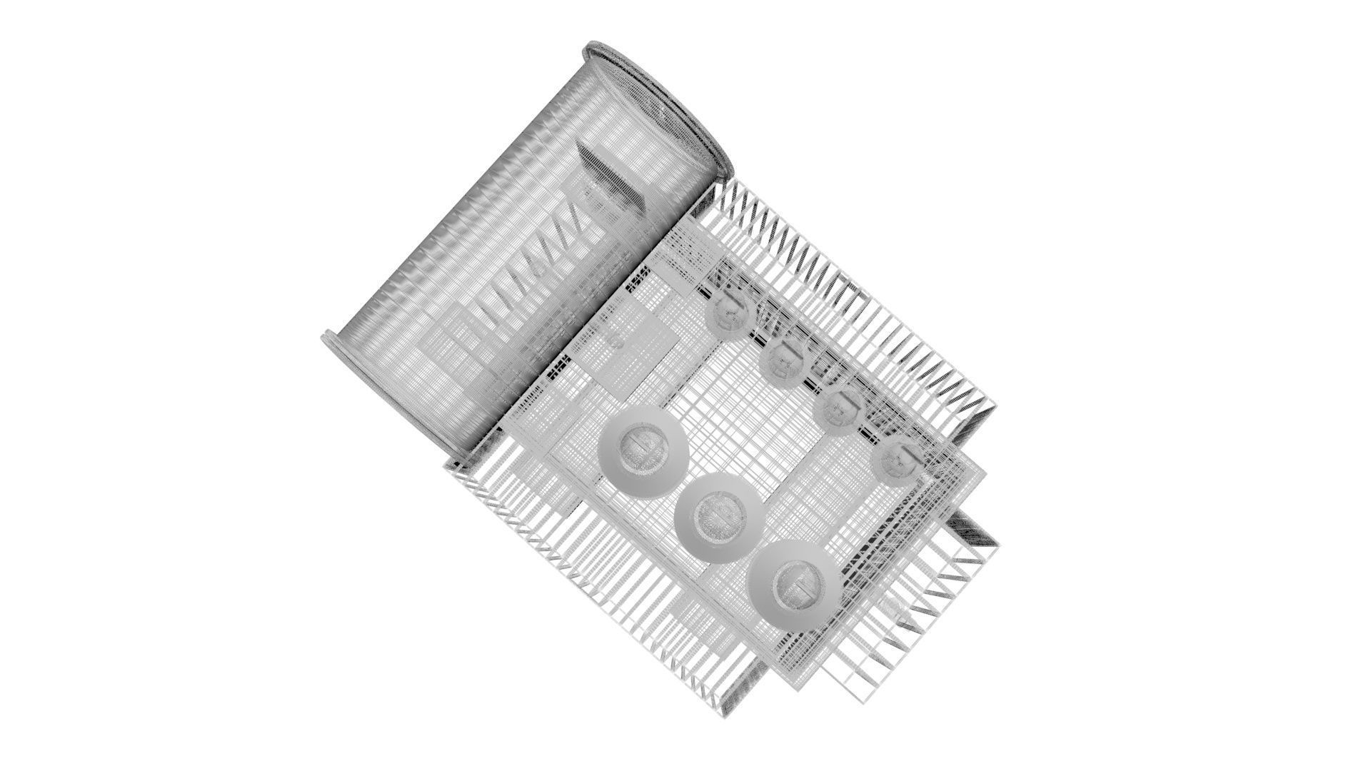 Three Phase Electric Transformer 3D model_31