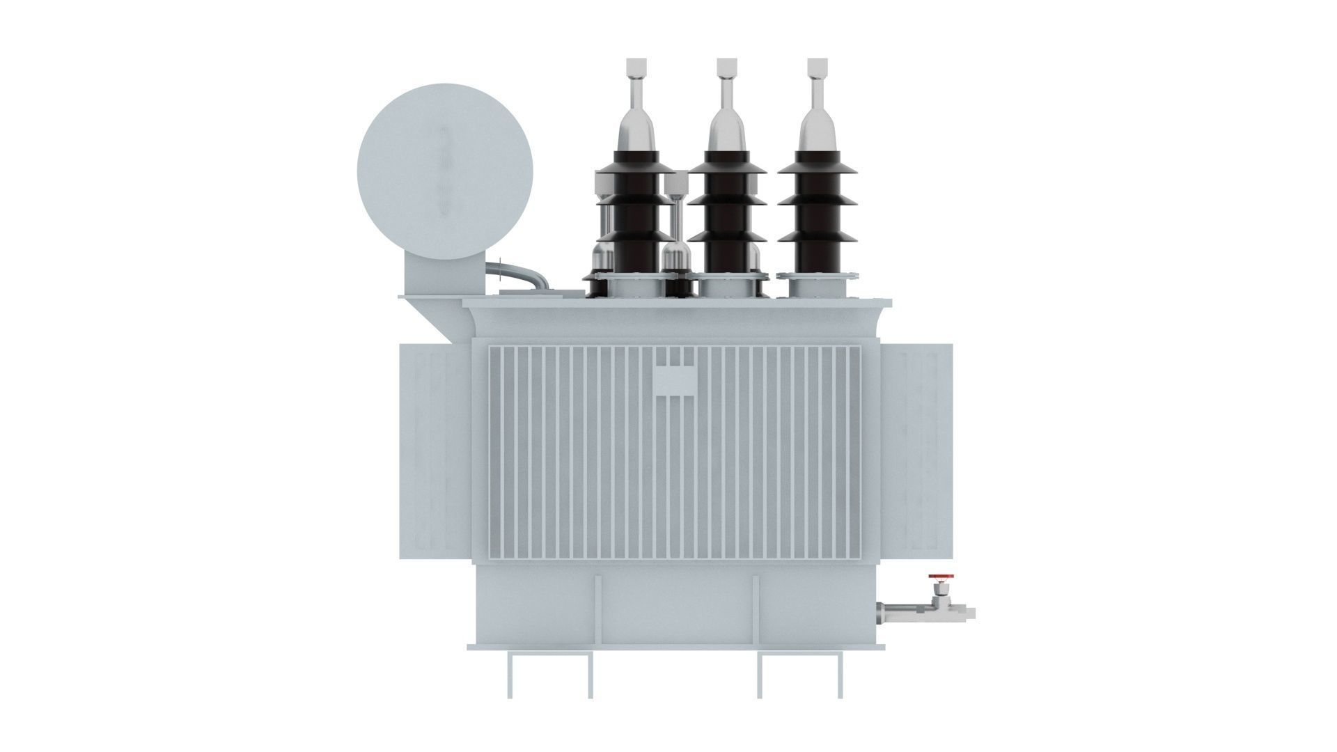 Three Phase Electric Transformer 3D model_24