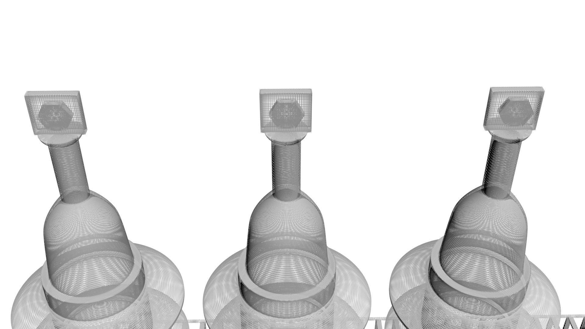 Three Phase Electric Transformer 3D model_42
