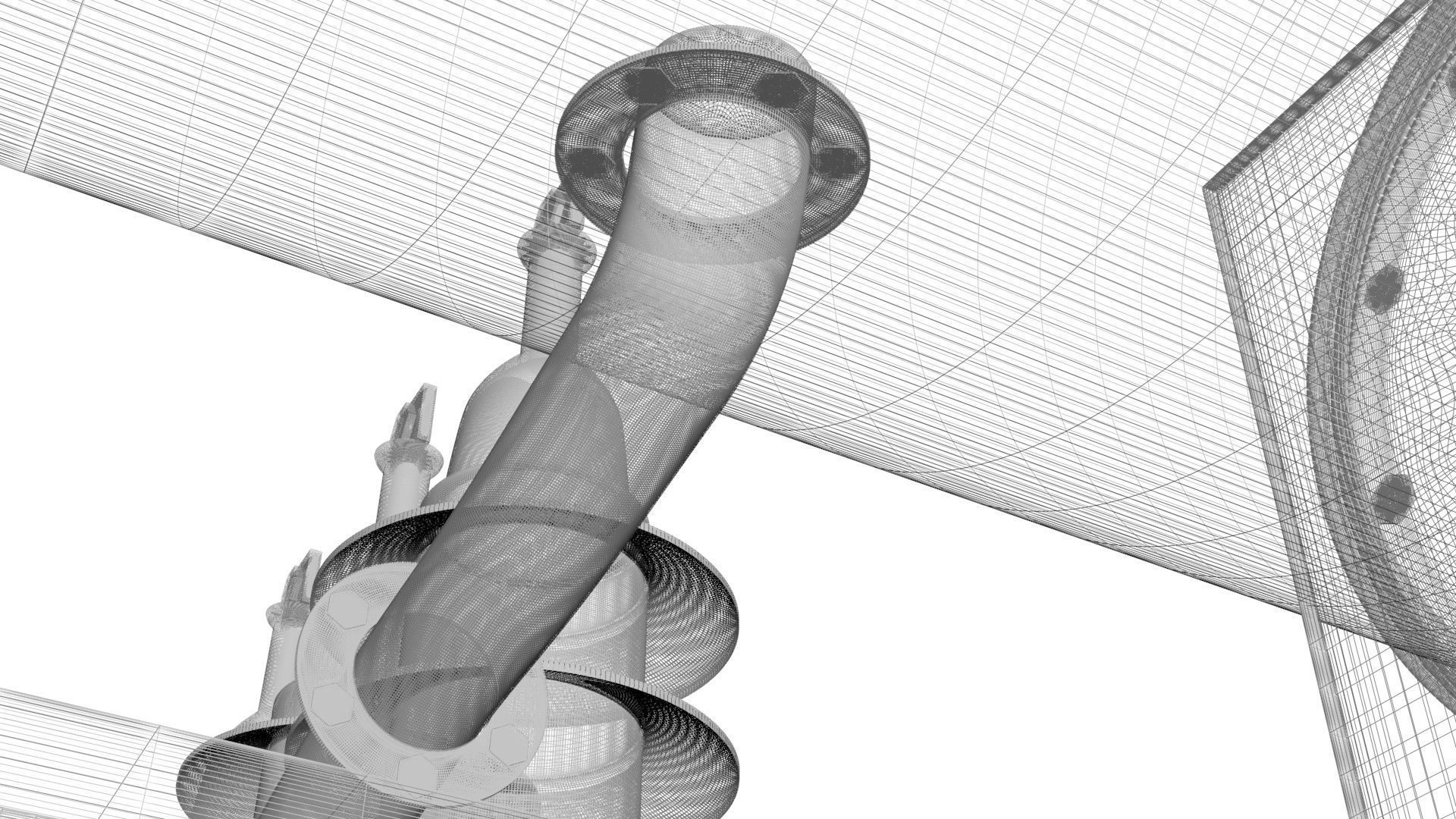 Three Phase Electric Transformer 3D model_36