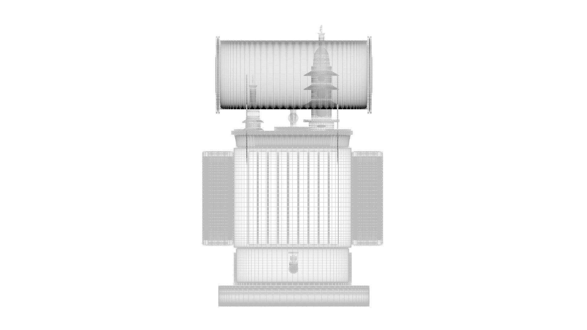 Three Phase Electric Transformer 3D model_50