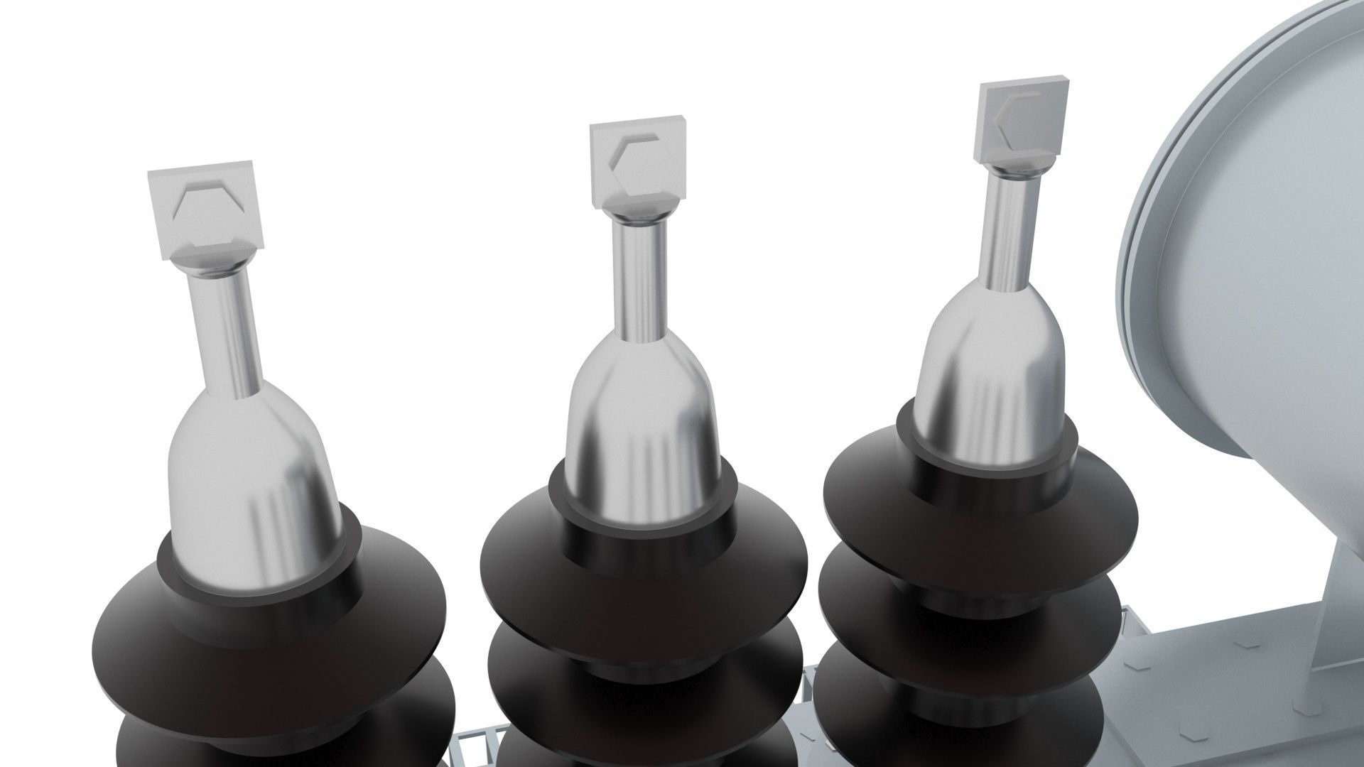 Three Phase Electric Transformer 3D model_12