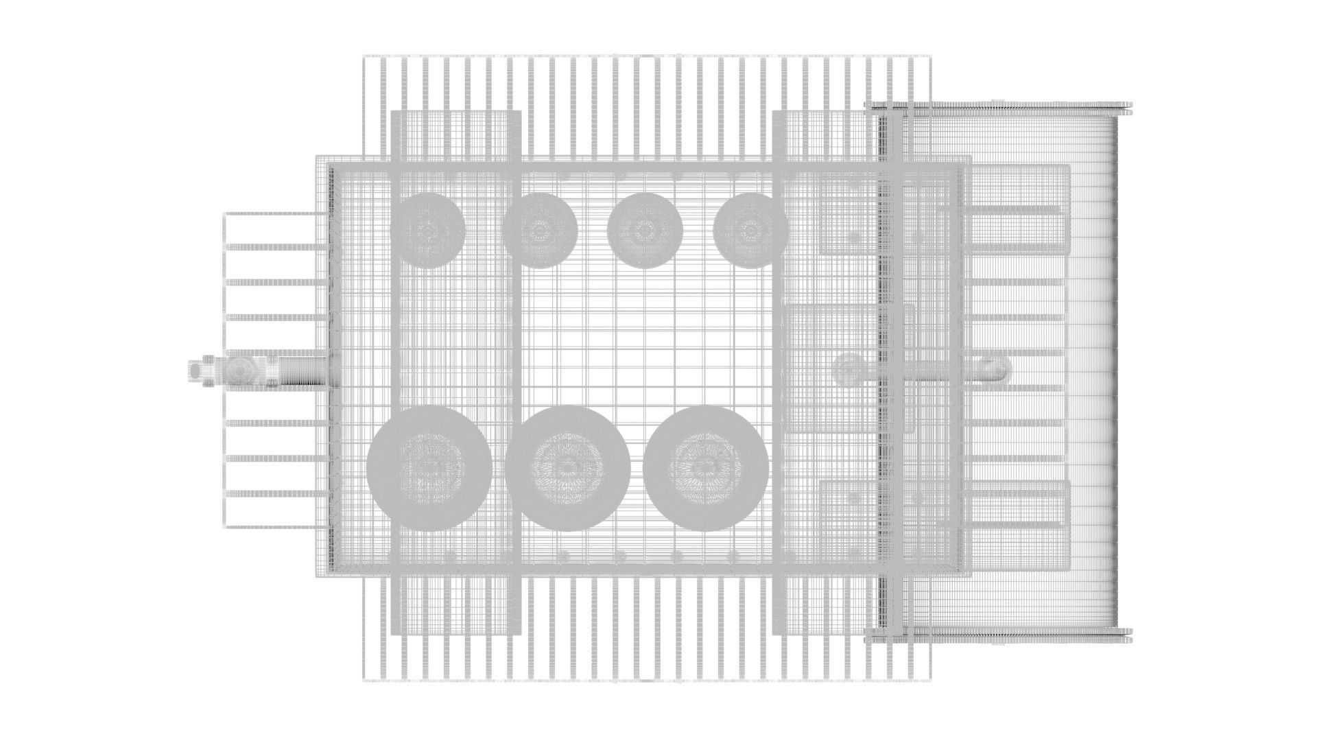 Three Phase Electric Transformer 3D model_48