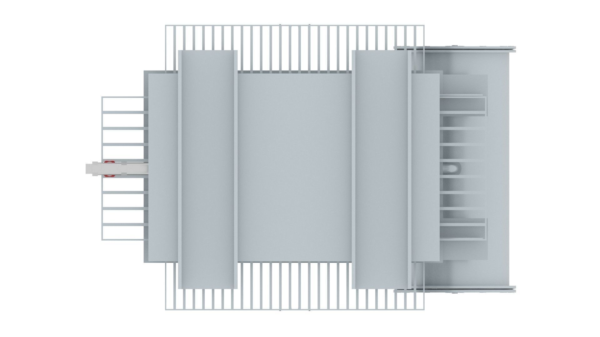 Three Phase Electric Transformer 3D model_23