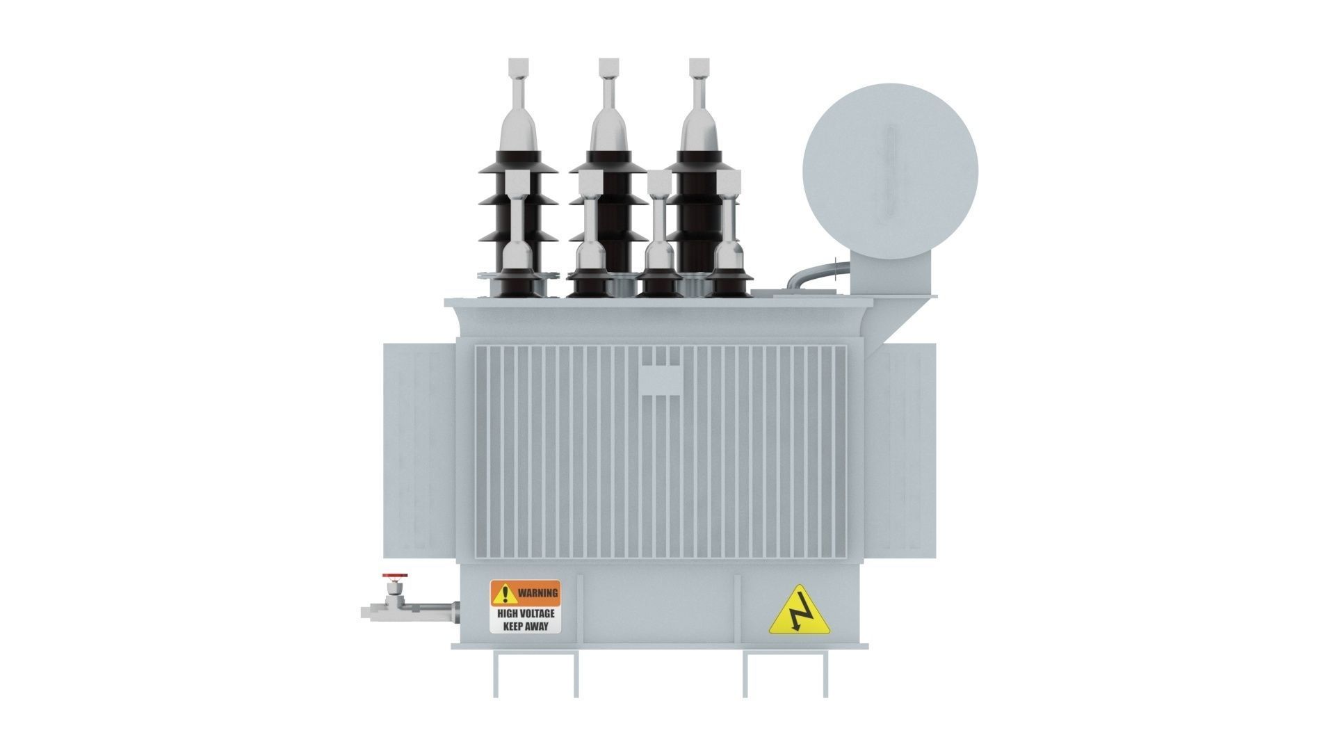 Three Phase Electric Transformer 3D model_21