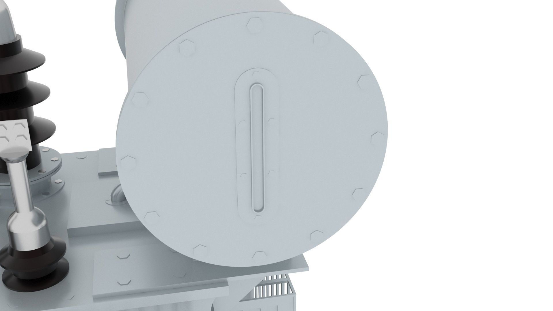 Three Phase Electric Transformer 3D model_10