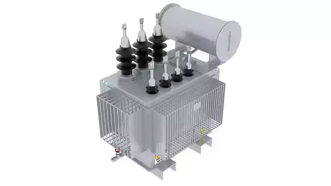 Three Phase Electric Transformer 3D model