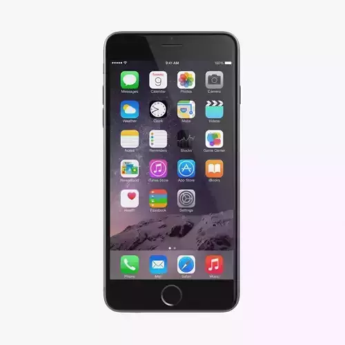 Apple iPhone 6 Space Gray Low-poly 3D model